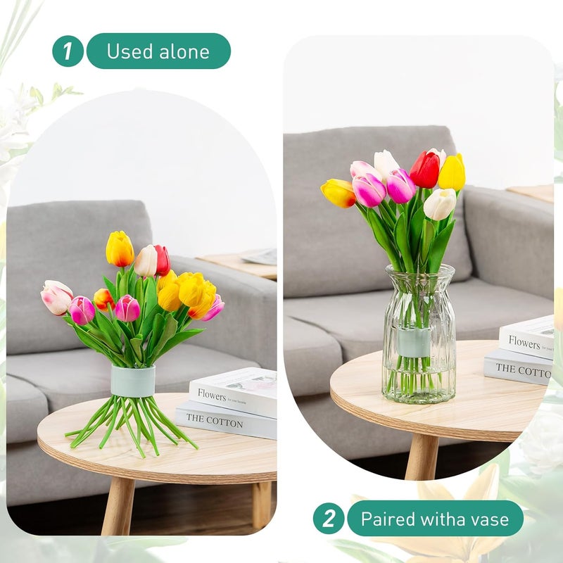 cedarol Spiral Ikebana Stem Holder,2PCS Spiral stem Holder for Flowers, Spiral DIY Bouquet Twister Flower Arrangement Holder(Transparent Large+Smal) - Image 4